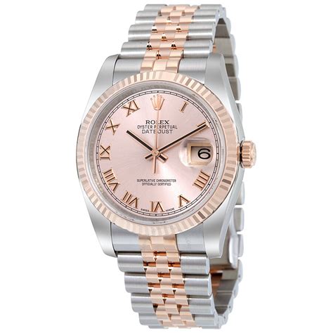 rolex datejust 36 bicolor rose|Rolex Datejust 36 everose gold.